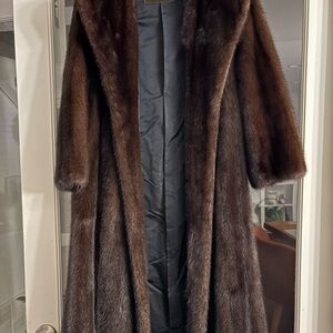 Luxurious Dark Brown Fur Coat